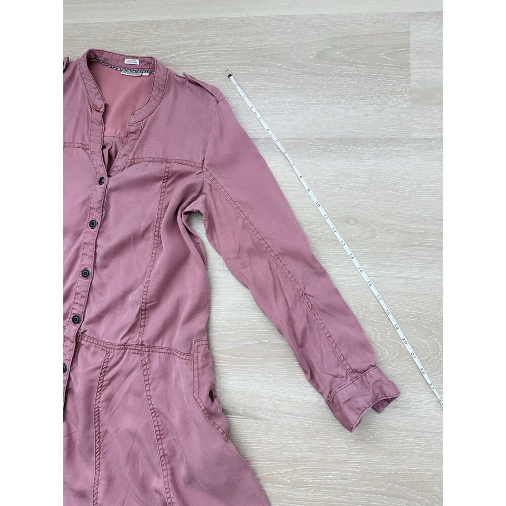 Anthropologie Holding Horses Mariona Lyocell Shirt Dress 6 Mauve Utility Hi-Lo - Picture 10 of 16